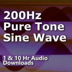 200 Hz Sine Wave Audio Downloads. Graphic showing the 200 Hz pure tone sine wave for ambient listening and relaxation.