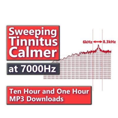 Tinnitus Calmer Masker Sweeps between 6kHz and 8.35kHz