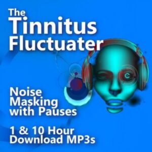 The Tinnitus Fluctuater Noise Masking with Pauses MP3 Download. Graphic emphasizing the dynamic noise masking for Tinnitus relief.