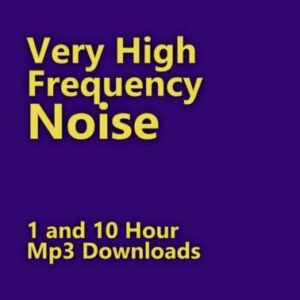 A graphic for Very High Frequency Noise, showing the title in yellow text on a purple background.