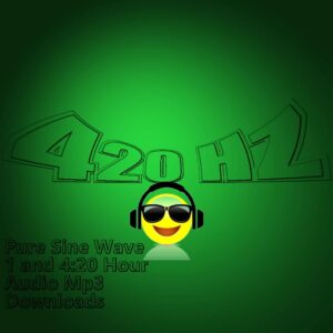 420 Hz Pure Sine Wave Audio Downloads. Graphic representing the pure tone at 420 Hz for ambient listening and sonic memory creation.