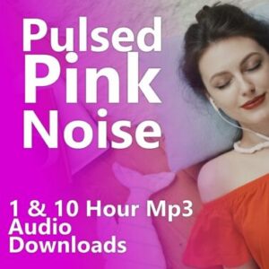 Pulsed Pink Noise Audio Downloads. Image of a person relaxing with headphones, highlighting the rhythmic noise for meditation and deep sleep.
