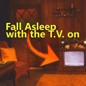 1970s TV White Noise Time Machine Audio Download. Image of a vintage television screen with static noise, highlighting the nostalgic sound for sleep and relaxation.
