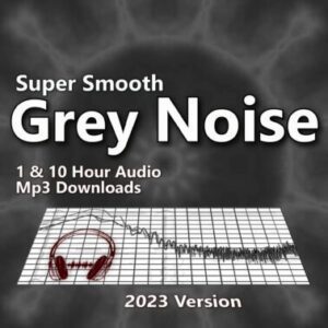 Super Smooth Grey Noise Audio Download (2023 Version). Graphic showing the frequency curve of Grey Noise for relaxation and focus.