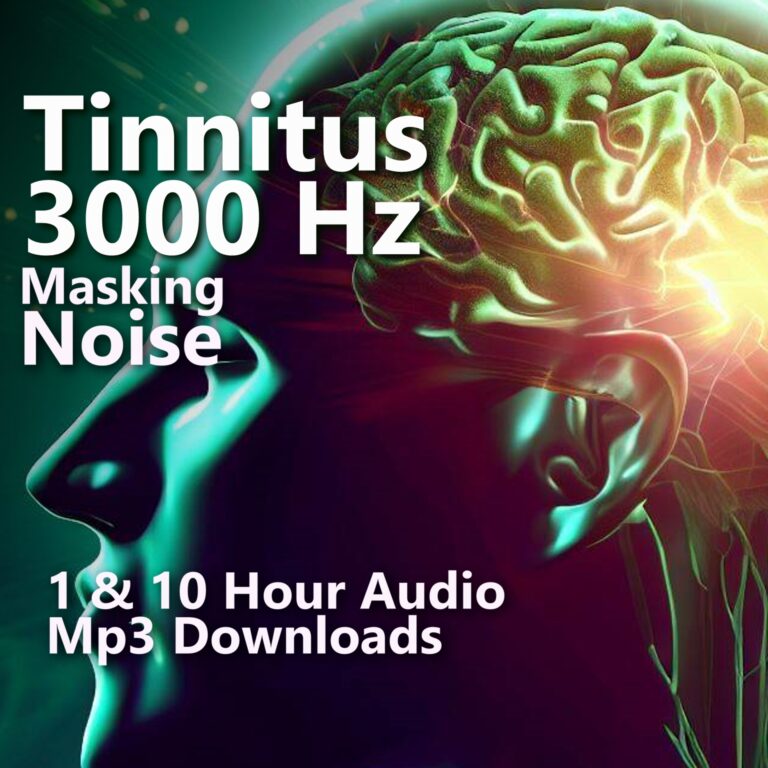 Tinnitus 3000 Hz Noise Masking T3K 1 and 10 Hour Audio Downloads MP3 for Tinnitus Relief and Sound Therapy