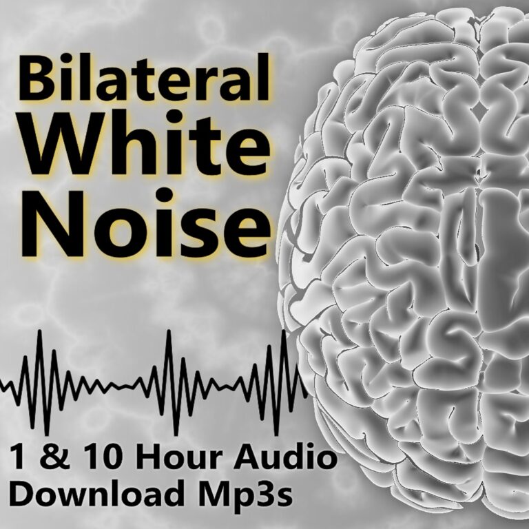 Bilateral White Noise 1 and 10 Hour Audio Downloads MP3 for Anxiety and Stress Relief
