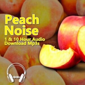 Peach Noise Audio Downloads. Image of ripe peaches, highlighting the Smooth & Creamy Noise Color Blend for a relaxing listening experience.