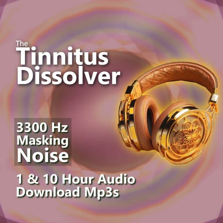 Tinnitus Dissolver 3300 Hz Masking Noise 1 and 10 Hour Audio Downloads MP3 for Tinnitus Relief and Sound Therapy