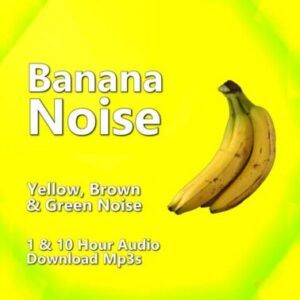 A graphic for "Banana Noise," showing a bunch of yellow bananas against a bright yellow background.