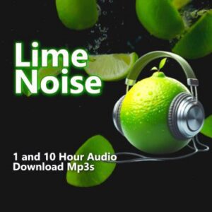 A graphic for "Lime Noise," featuring a stylized lime with headphones and splashing water.