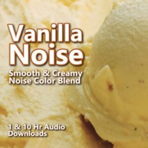 Vanilla Noise 10 Hour MP3 Download. Features a scoop of vanilla ice cream to represent a smooth, creamy blend of White, Yellow, and Brown Noise for deep sleep, study focus, and tinnitus masking.